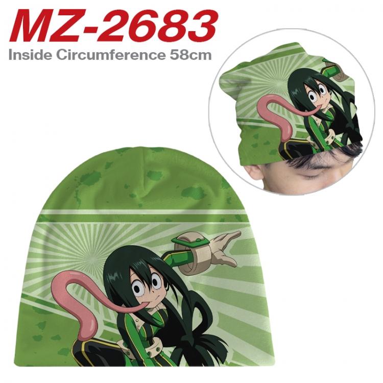 My Hero Academia Anime flannel full color hat cosplay men's and women's knitted hats 58cm 