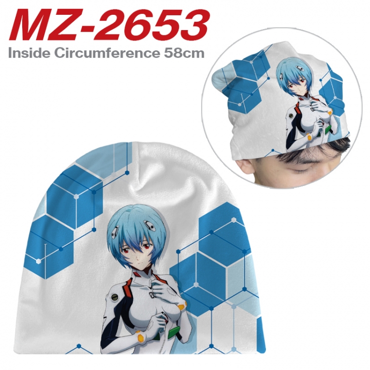 EVA Anime flannel full color hat cosplay men's and women's knitted hats 58cm 