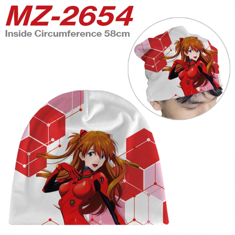 EVA Anime flannel full color hat cosplay men's and women's knitted hats 58cm 