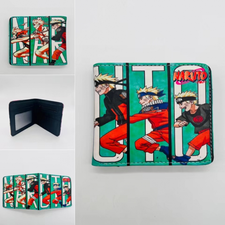 Naruto Full color Two fold short card case wallet 11X9.5CM 