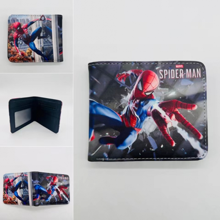 Spiderman Full color Two fold short card case wallet 11X9.5CM 