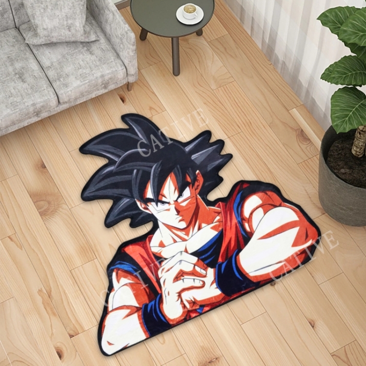 DRAGON BALL Anime Surrounding Belgian Velvet Vacuum Irregular Mat Carpet Floor Mat 90x100CM