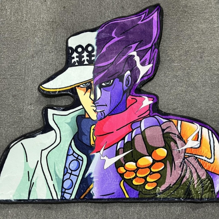 JoJos Bizarre Adventure Anime Surrounding Belgian Velvet Vacuum Irregular Mat Carpet Floor Mat 90x100CM JJ01-3