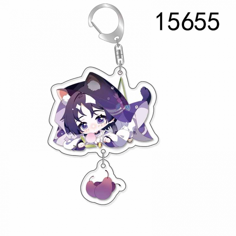 Genshin Impact Anime acrylic Pendant Key Chain  price for 5 pcs