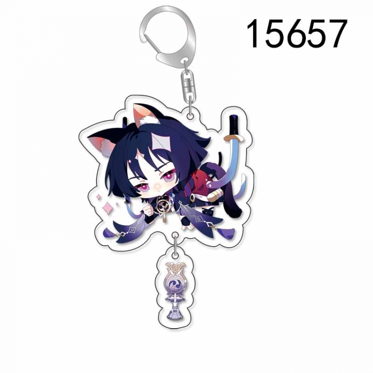Genshin Impact Anime acrylic Pendant Key Chain  price for 5 pcs