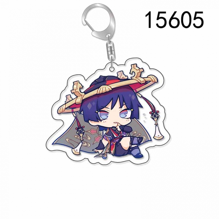 Genshin Impact Anime Acrylic Keychain Charm price for 5 pcs