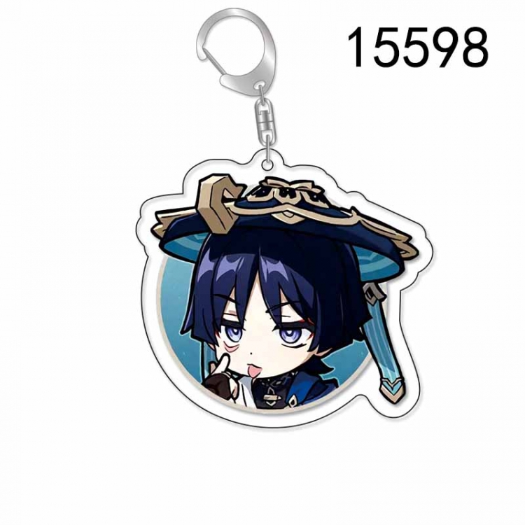Genshin Impact Anime Acrylic Keychain Charm price for 5 pcs