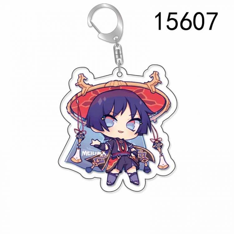 Genshin Impact Anime Acrylic Keychain Charm price for 5 pcs