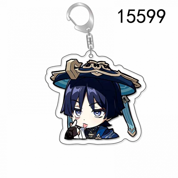 Genshin Impact Anime Acrylic Keychain Charm price for 5 pcs