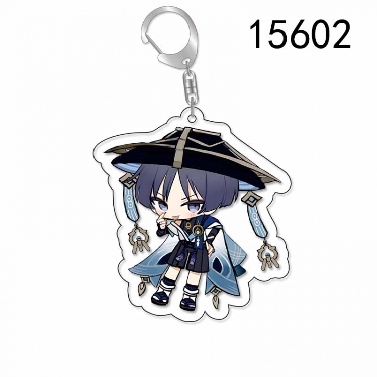 Genshin Impact Anime Acrylic Keychain Charm price for 5 pcs