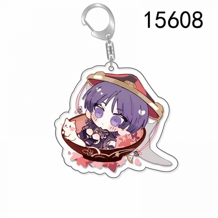 Genshin Impact Anime Acrylic Keychain Charm price for 5 pcs