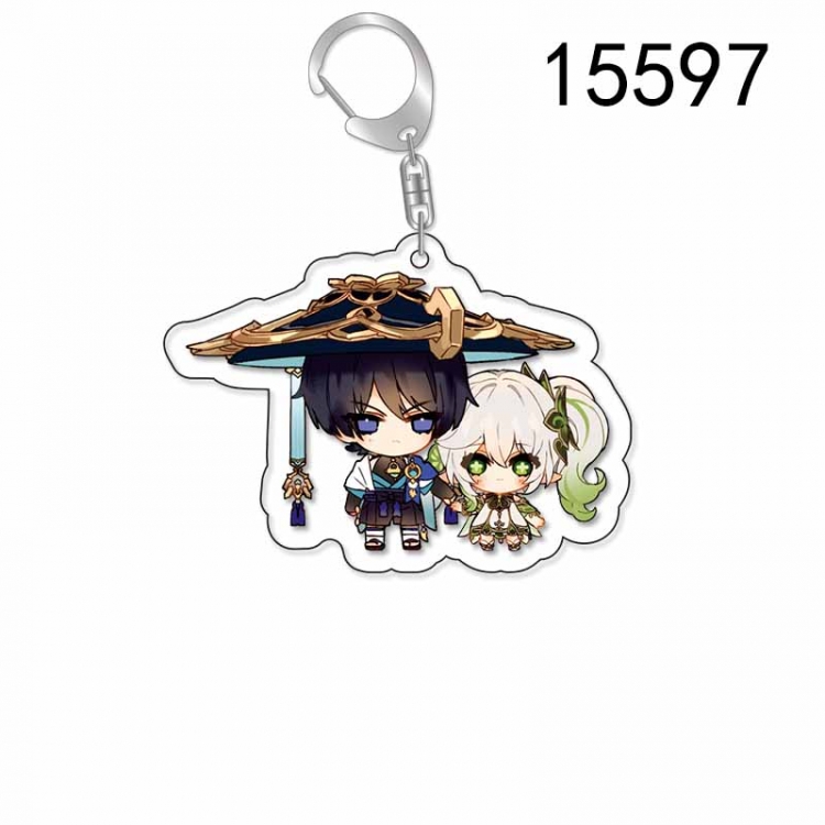 Genshin Impact Anime Acrylic Keychain Charm price for 5 pcs