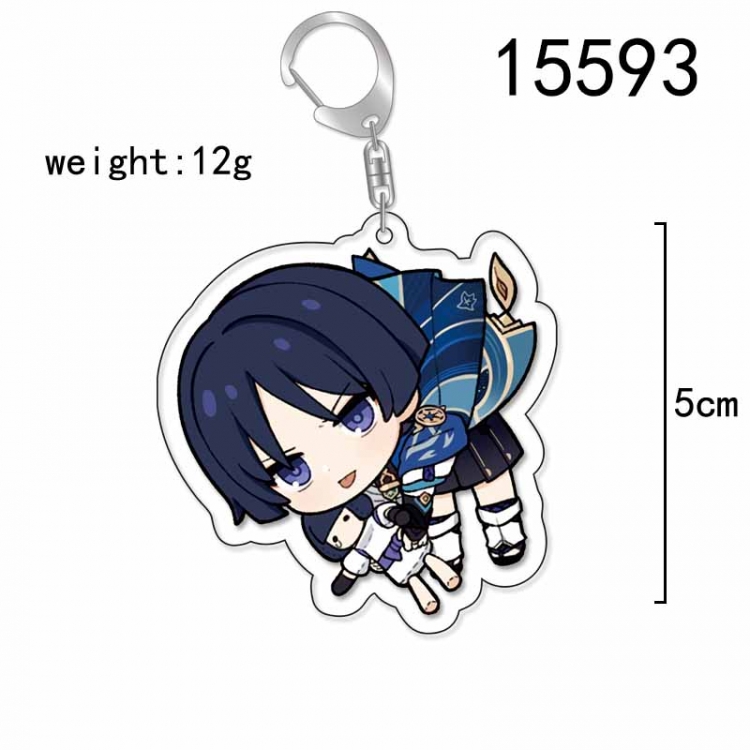 Genshin Impact Anime Acrylic Keychain Charm price for 5 pcs