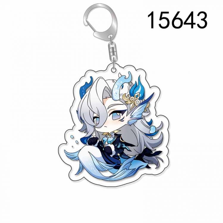 Genshin Impact Anime Acrylic Keychain Charm price for 5 pcs