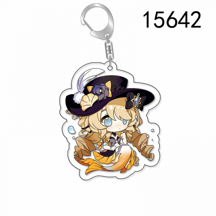 Genshin Impact Anime Acrylic Keychain Charm price for 5 pcs