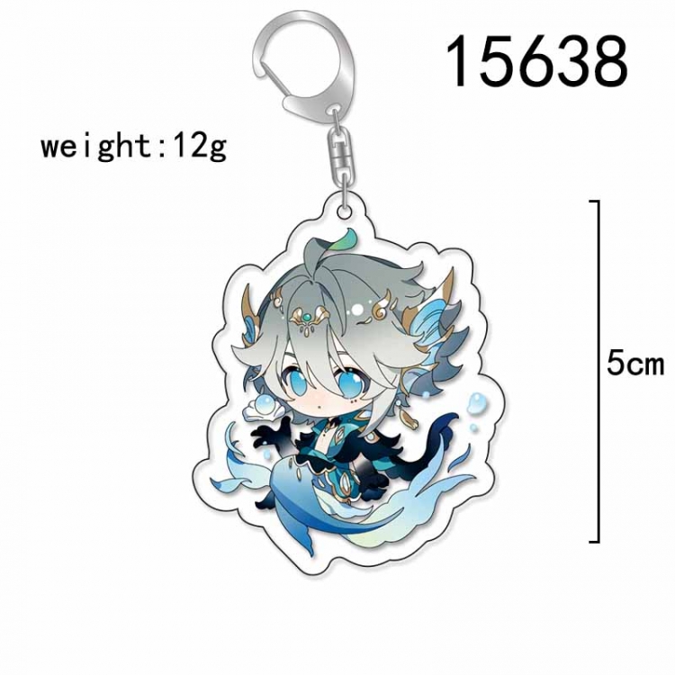 Genshin Impact Anime Acrylic Keychain Charm price for 5 pcs