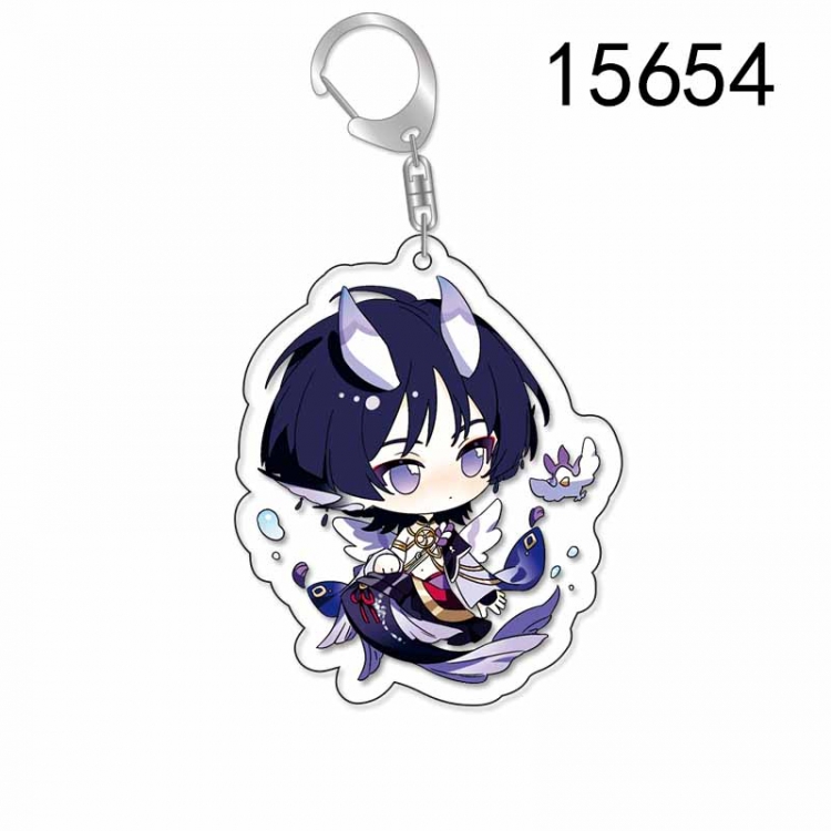Genshin Impact Anime Acrylic Keychain Charm price for 5 pcs