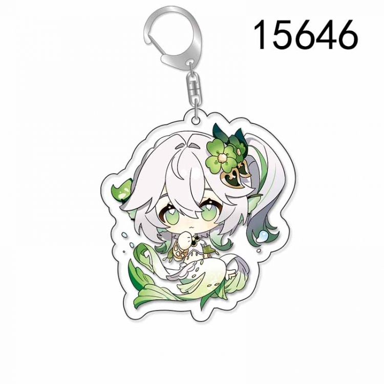 Genshin Impact Anime Acrylic Keychain Charm price for 5 pcs
