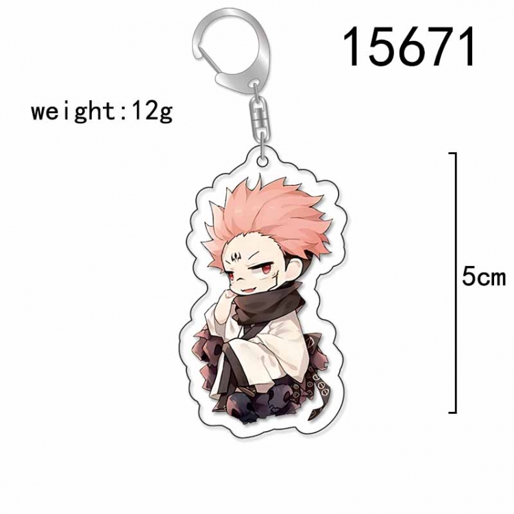 Jujutsu Kaisen Anime Acrylic Keychain Charm price for 5 pcs