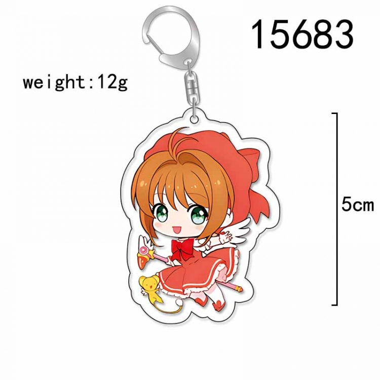Card Captor Sakura Anime Acrylic Keychain Charm price for 5 pcs