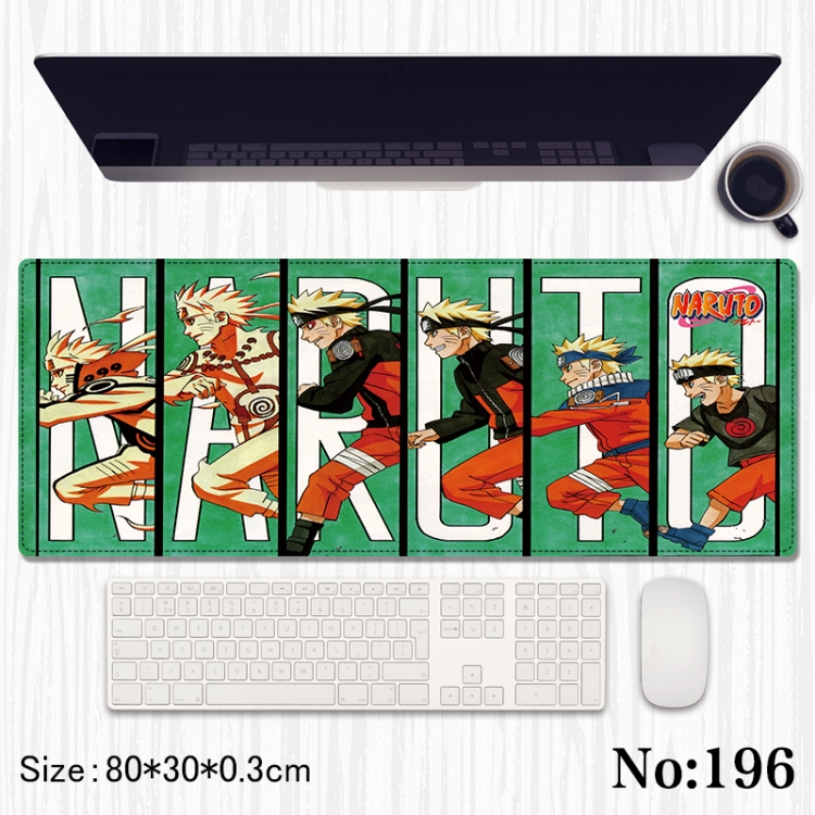 Naruto Anime peripheral computer mouse pad office desk pad multifunctional pad 80X30X0.3cm