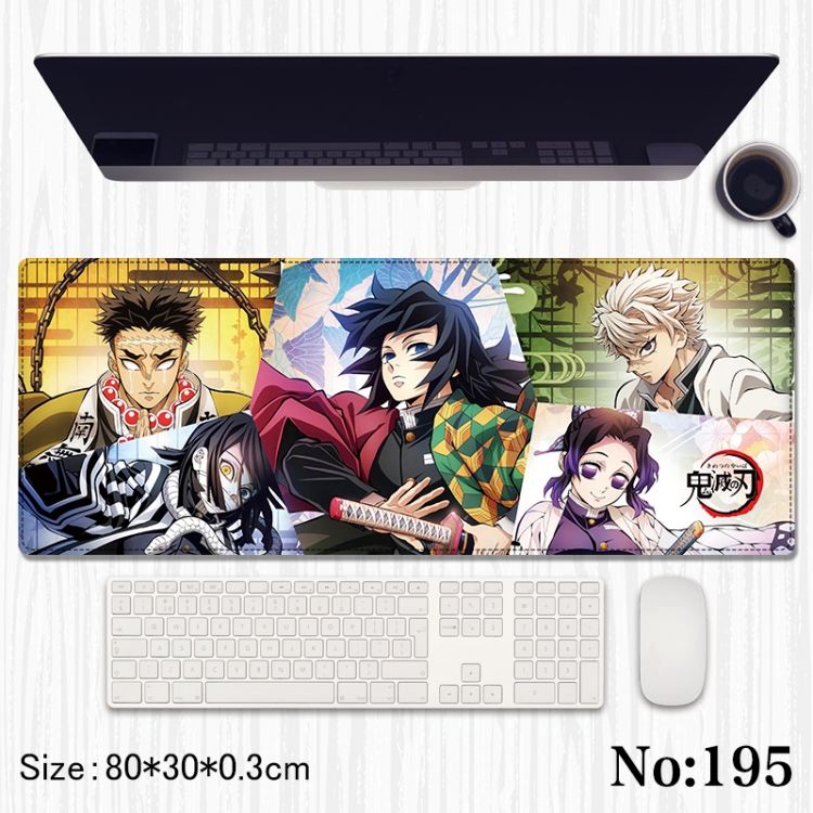 Demon Slayer Kimets Anime peripheral computer mouse pad office desk pad multifunctional pad 80X30X0.3cm