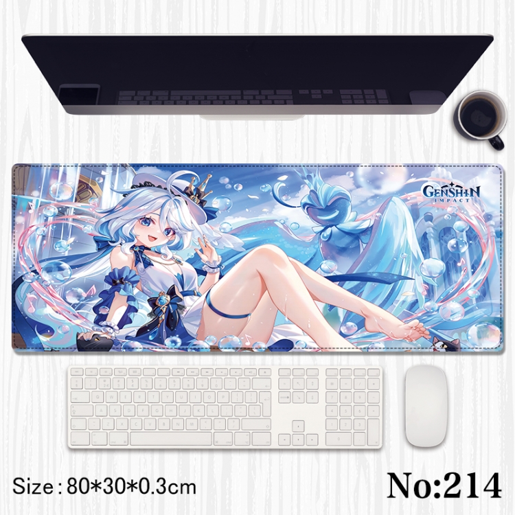 Genshin Impact Anime peripheral computer mouse pad office desk pad multifunctional pad 80X30X0.3cm
