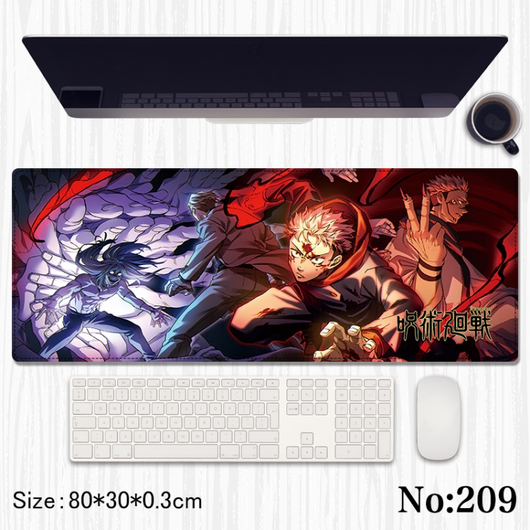 Jujutsu Kaisen Anime peripheral computer mouse pad office desk pad multifunctional pad 80X30X0.3cm