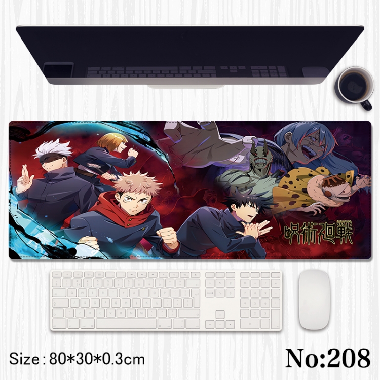 Jujutsu Kaisen Anime peripheral computer mouse pad office desk pad multifunctional pad 80X30X0.3cm