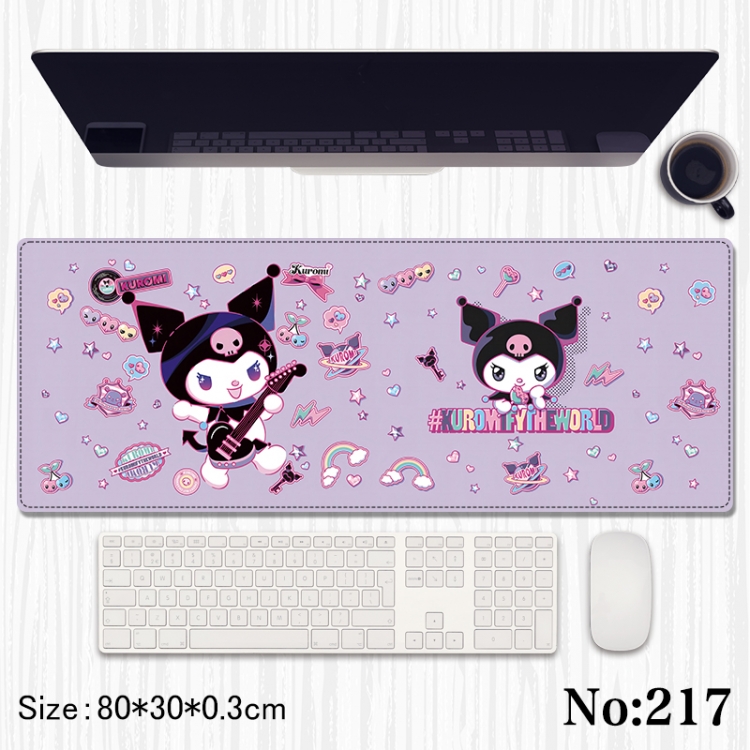Kuromi Anime peripheral computer mouse pad office desk pad multifunctional pad 80X30X0.3cm