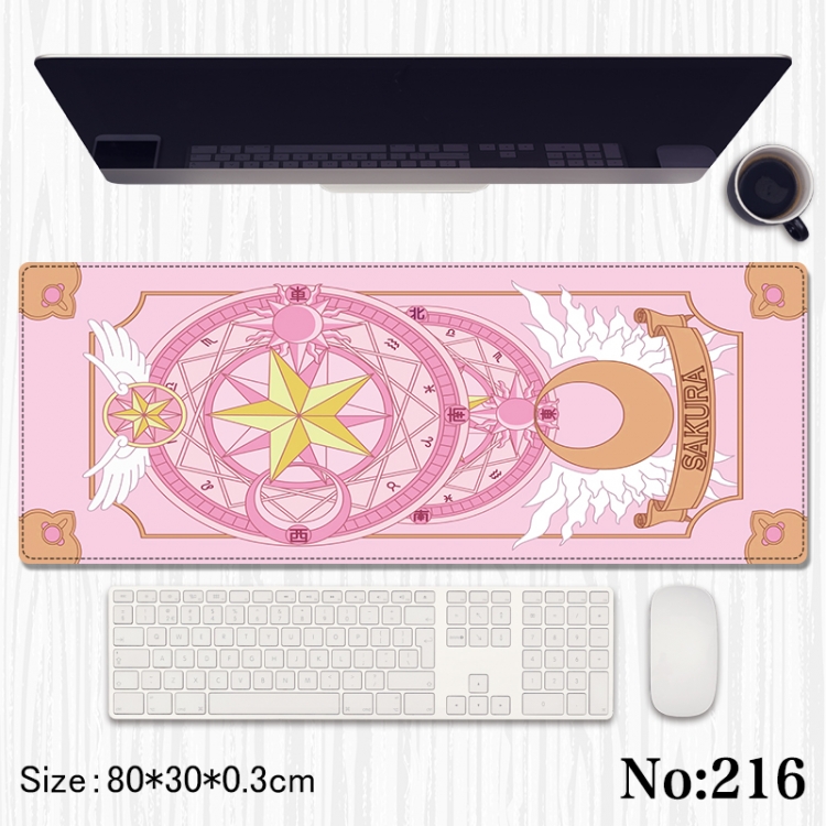 Card Captor Sakura Anime peripheral computer mouse pad office desk pad multifunctional pad 80X30X0.3cm