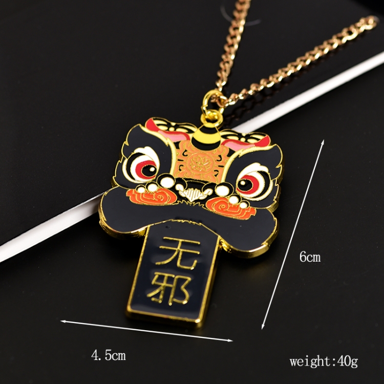Lion dance Anime cartoon metal necklace pendant price for 5 pcs