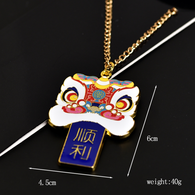 Lion dance Anime cartoon metal necklace pendant price for 5 pcs
