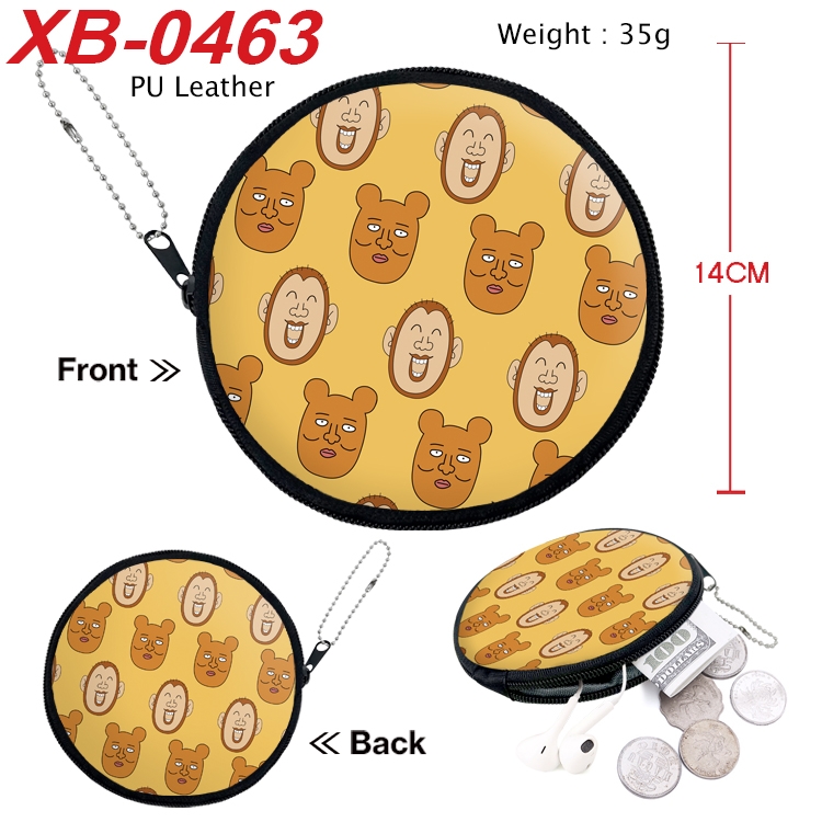 Mob Psycho 100 Anime PU leather material circular zipper zero wallet 14cm