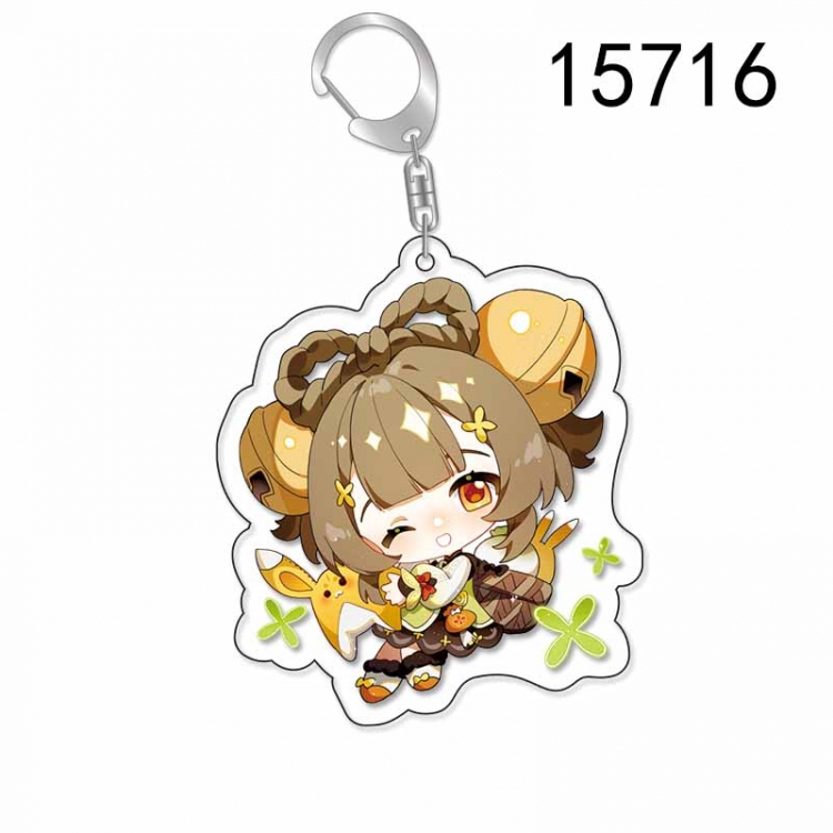 Genshin Impact Anime Acrylic Keychain Charm price for 5 pcs