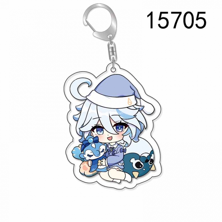 Genshin Impact Anime Acrylic Keychain Charm price for 5 pcs
