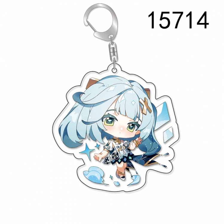 Genshin Impact Anime Acrylic Keychain Charm price for 5 pcs