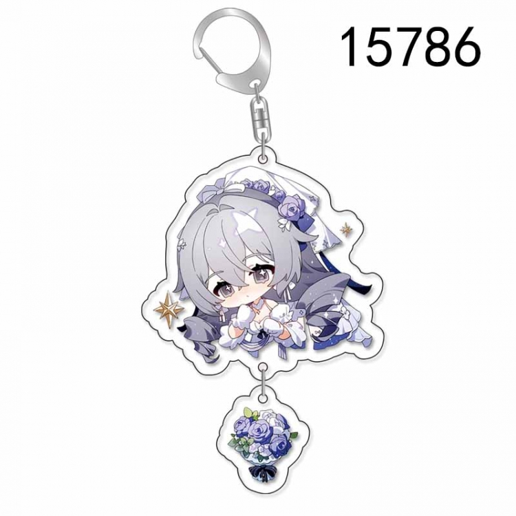 Honkai: Star Rail Anime acrylic Pendant Key Chain  price for 5 pcs