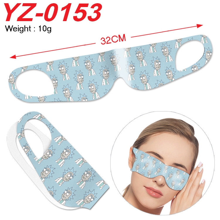 Rick and Morty Anime digital printed eye mask eye patch 32cm price for 5 pcs