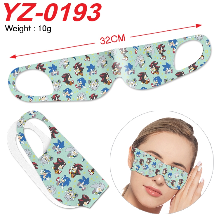 Sonic The Hedgehog Anime digital printed eye mask eye patch 32cm price for 5 pcs