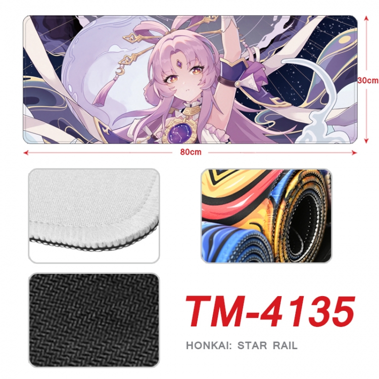 Honkai: Star Rail Anime peripheral new lock edge mouse pad 80X30cm  