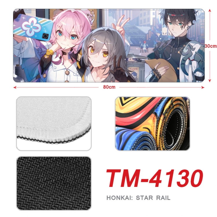 Honkai: Star Rail Anime peripheral new lock edge mouse pad 80X30cm  