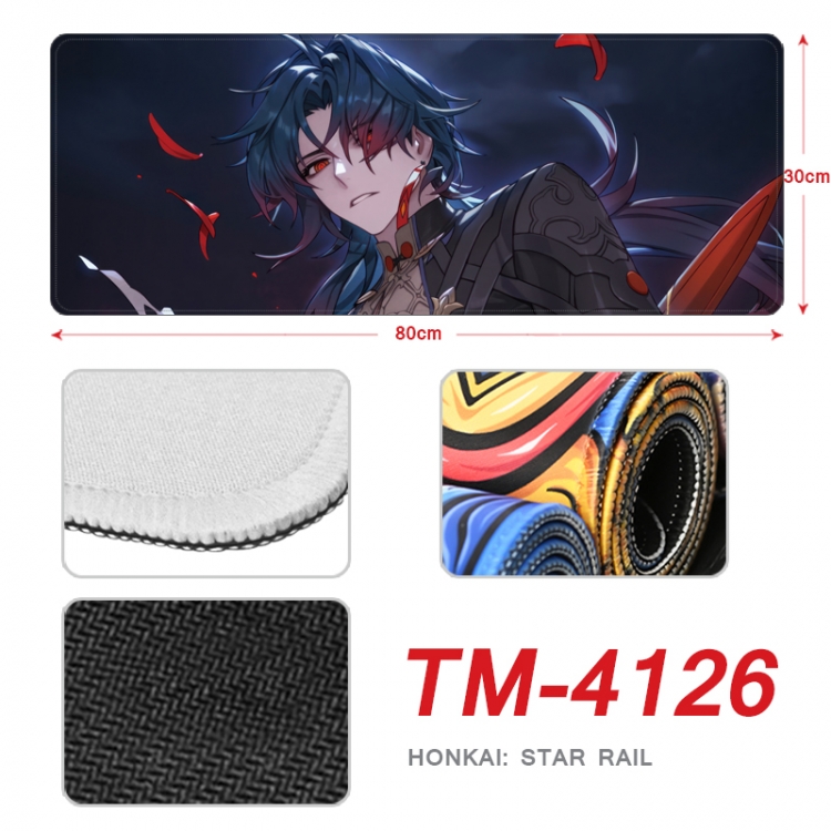 Honkai: Star Rail Anime peripheral new lock edge mouse pad 80X30cm  