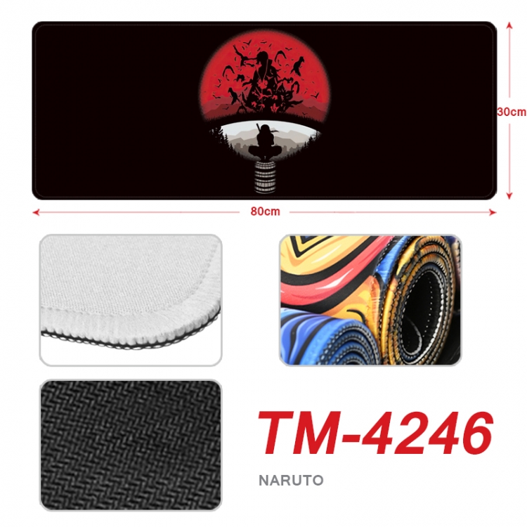 Naruto Anime peripheral new lock edge mouse pad 80X30cm  