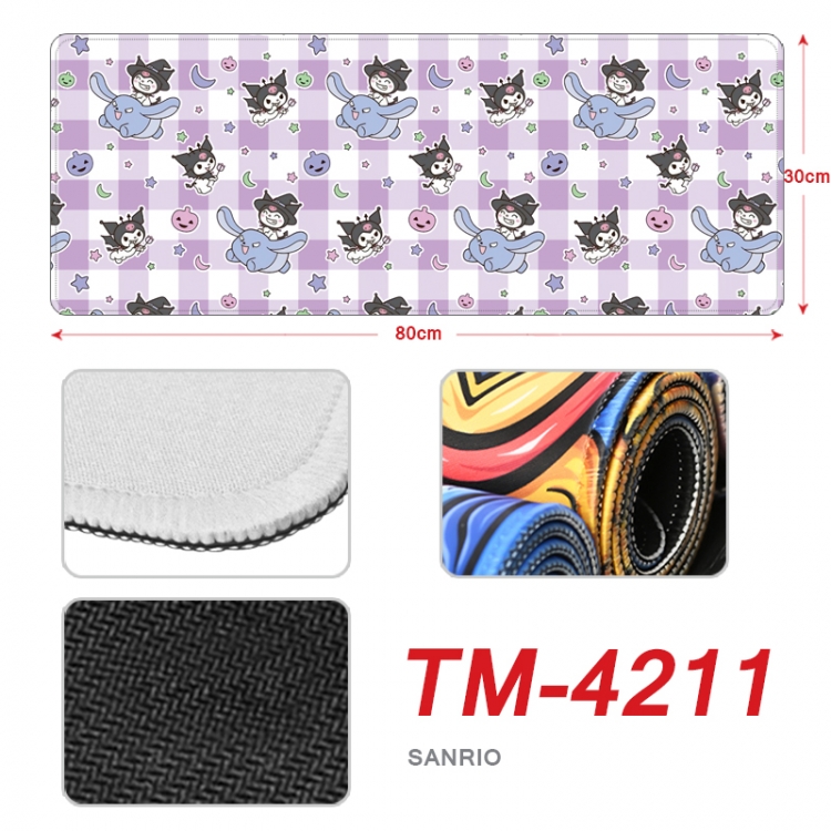 sanrio Anime peripheral new lock edge mouse pad 80X30cm  