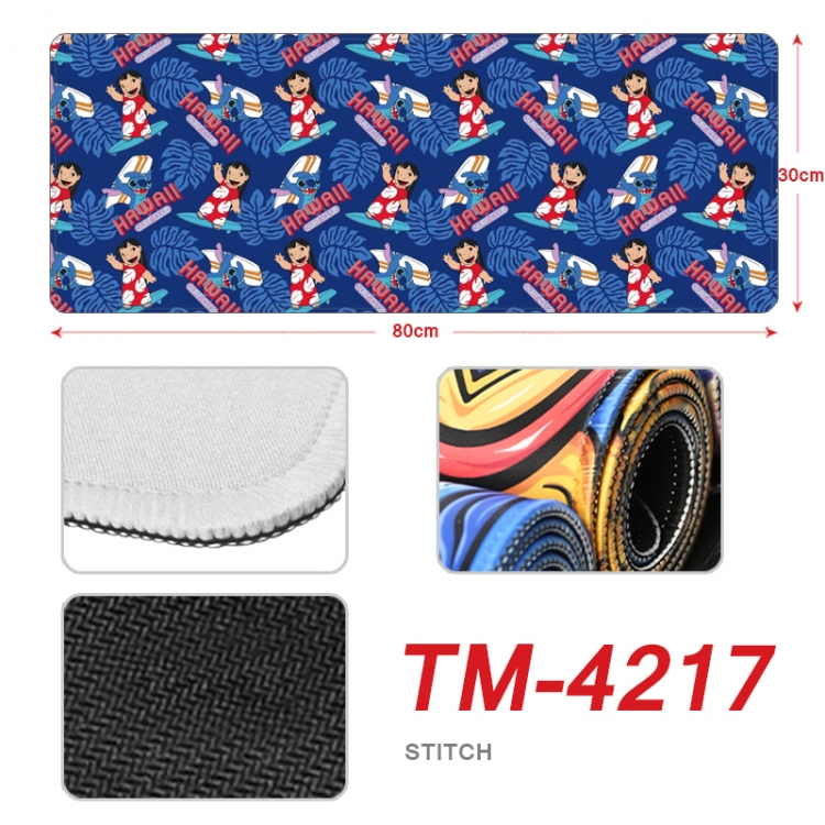 Lilo & Stitch Anime peripheral new lock edge mouse pad 80X30cm  