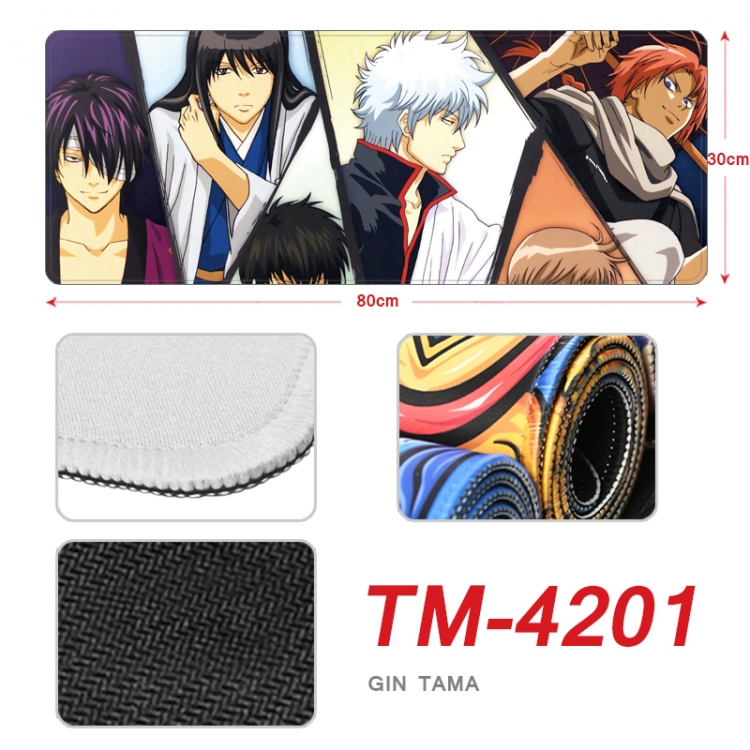 Gintama Anime peripheral new lock edge mouse pad 80X30cm  