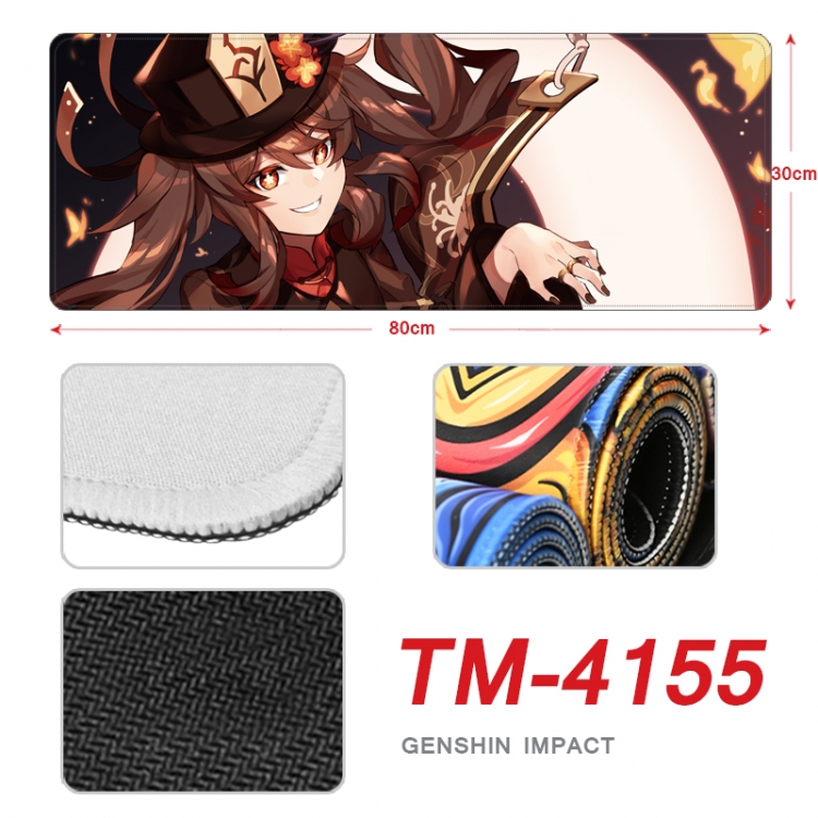 Genshin Impact Anime peripheral new lock edge mouse pad 80X30cm  