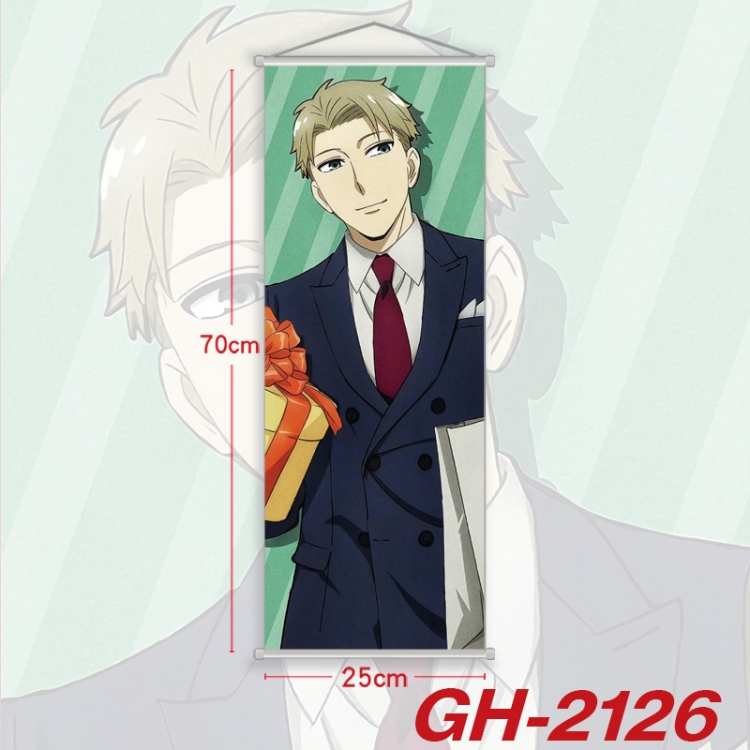  SPY×FAMILY Plastic Rod Cloth Small Hanging Canvas Painting Wall Scroll 25x70cm price for 5 pcs