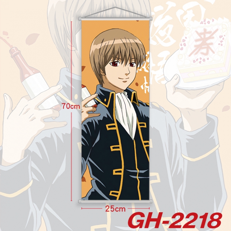 Gintama Plastic Rod Cloth Small Hanging Canvas Painting Wall Scroll 25x70cm price for 5 pcs